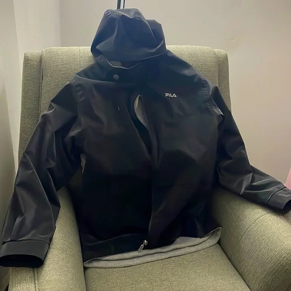 Vintage 100% PVC Fila Zip Up Jacket - Picture 1 of 6